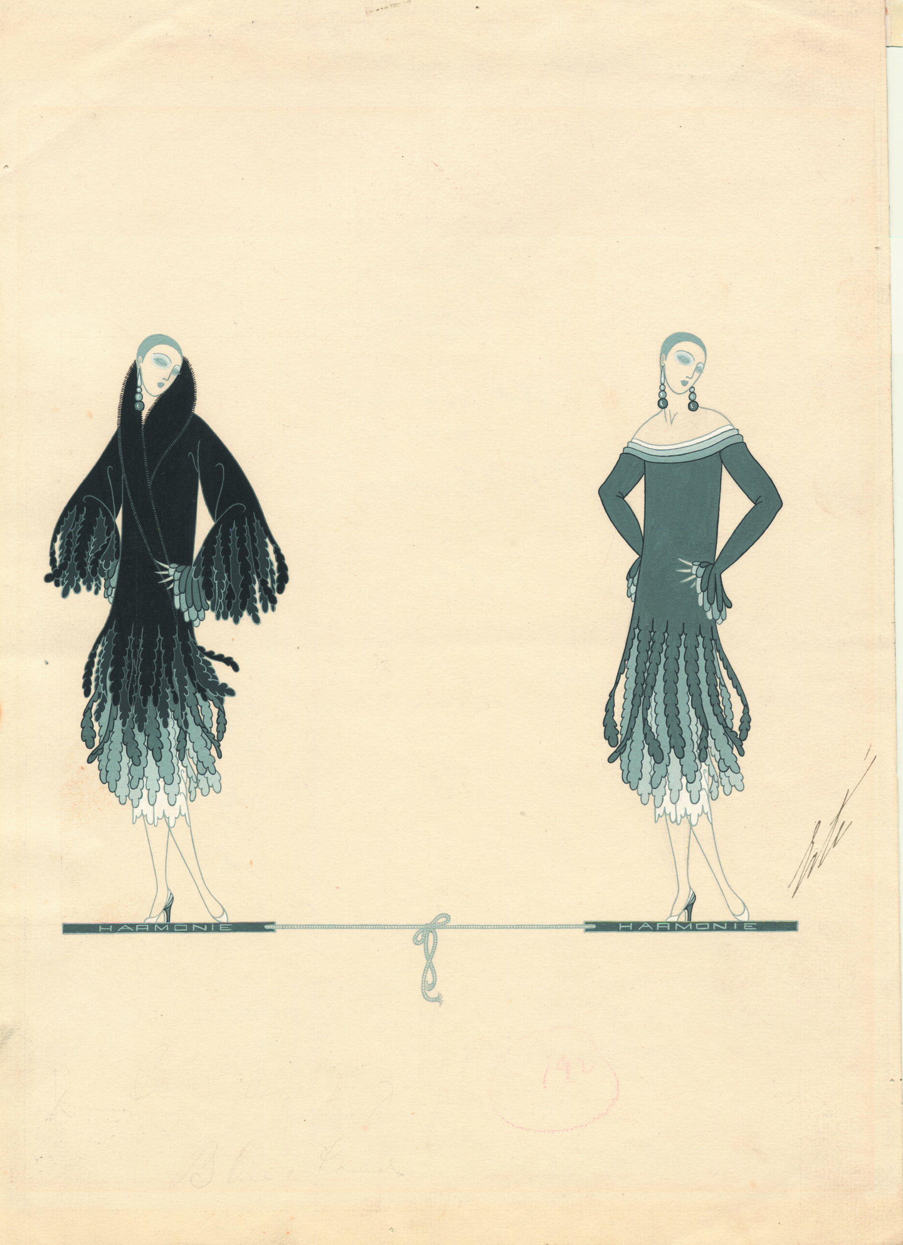L'Harmonie Dress and Coat Design for Harper's Bazar, 1926
