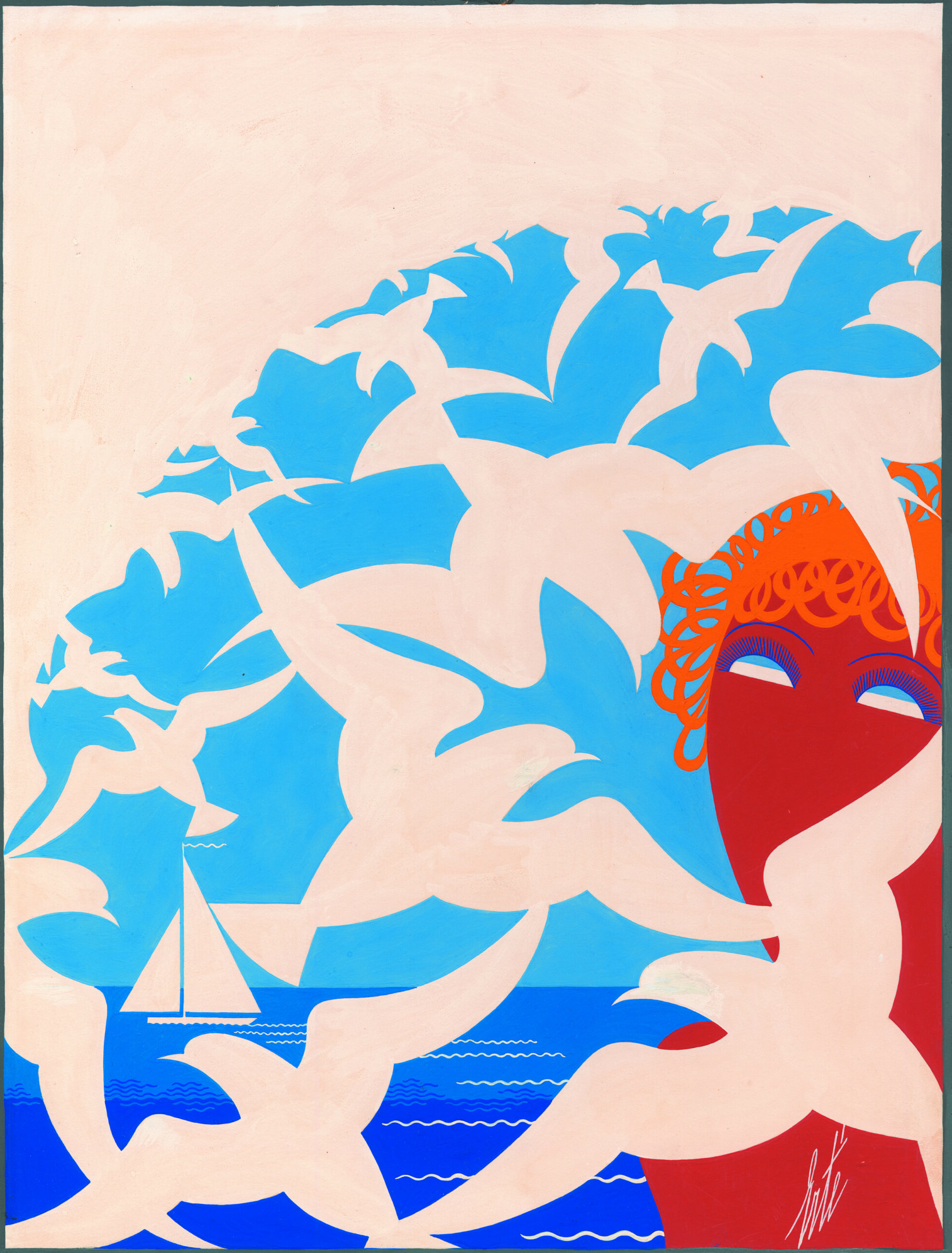 Seagulls Cover Design For Harper's Bazar, 1935
