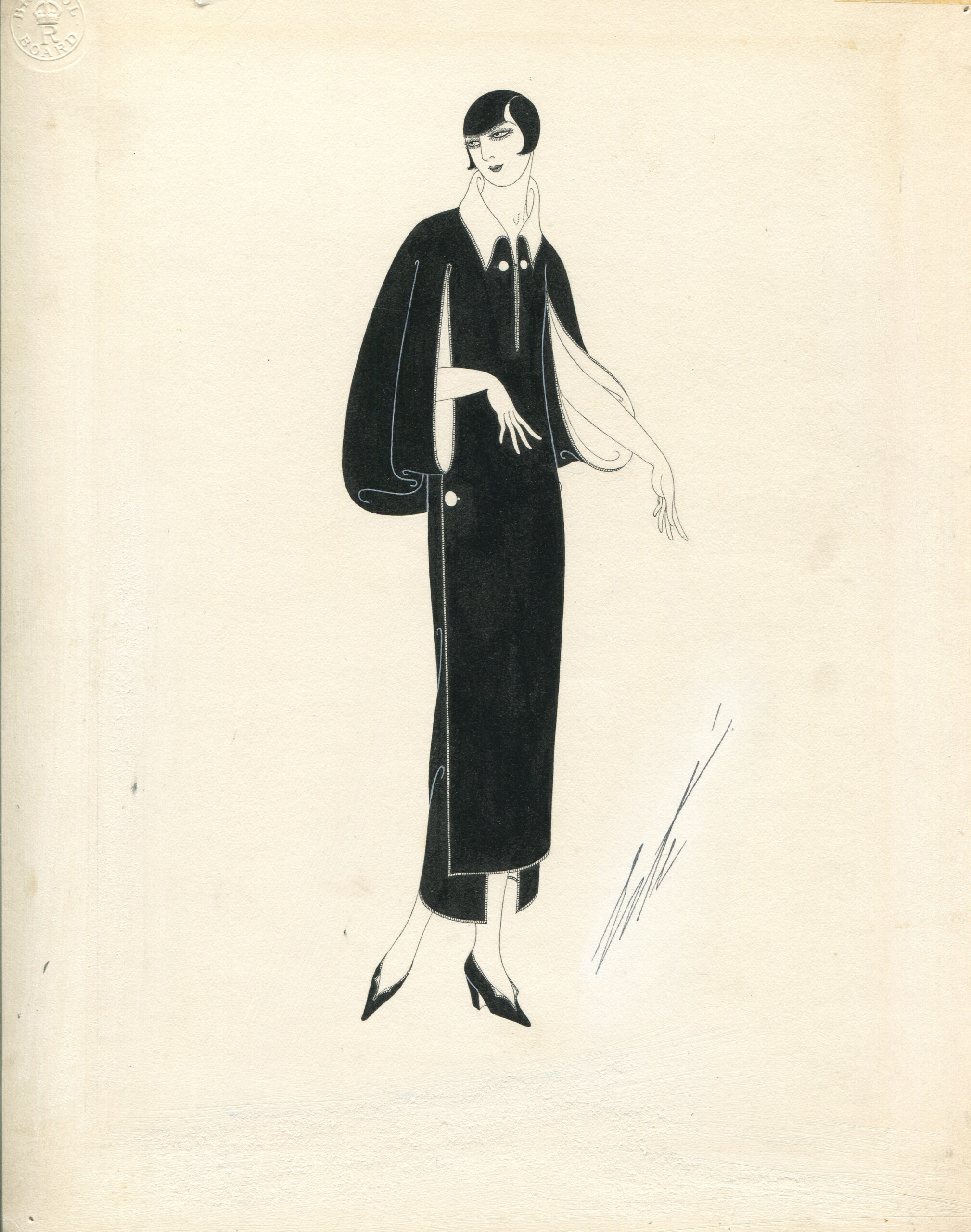 Coat - Home Journal, Black wool Cloth lined with White