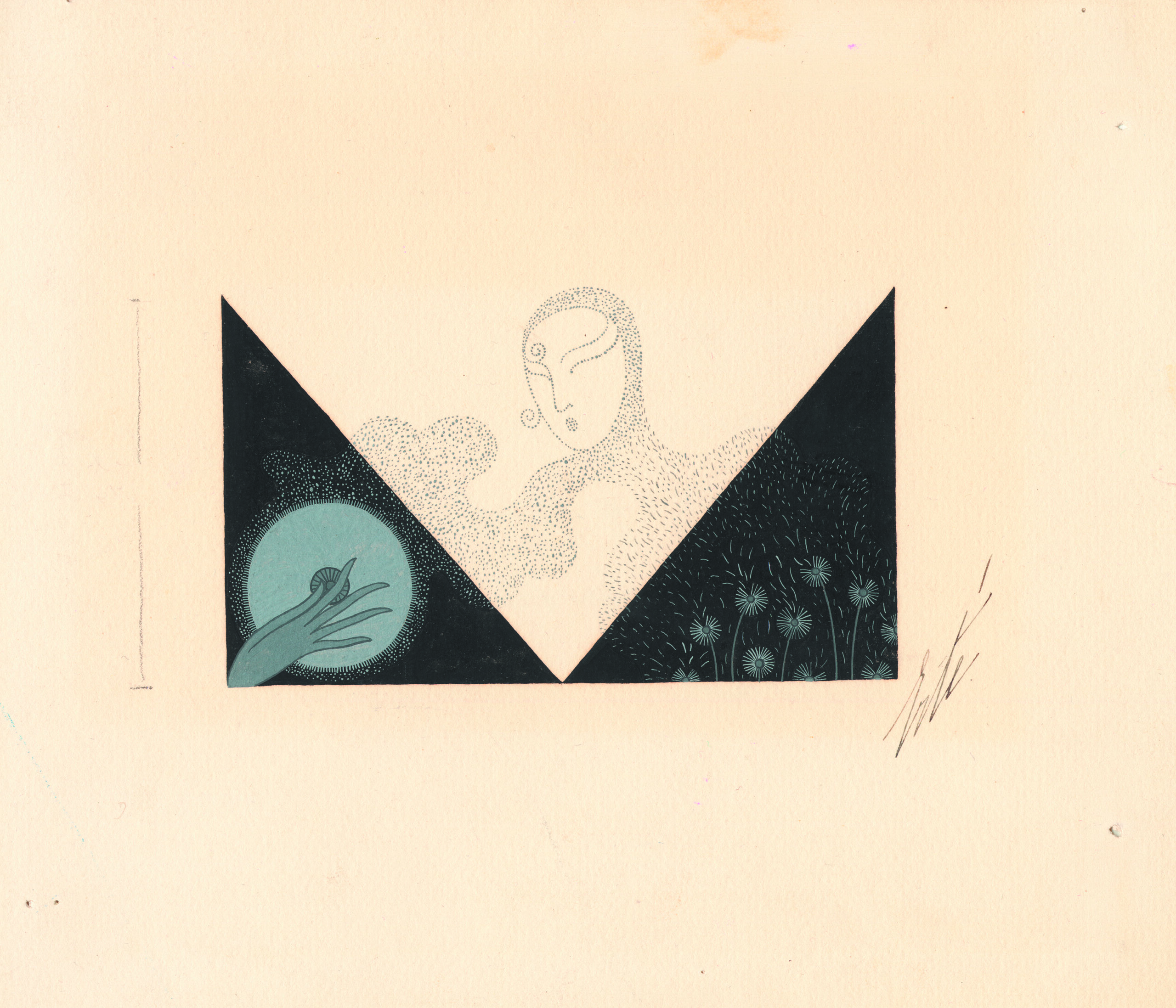 En-Tete pour la Couverture 136 "Legerete" For the Cover of Harper's Bazar July 1928