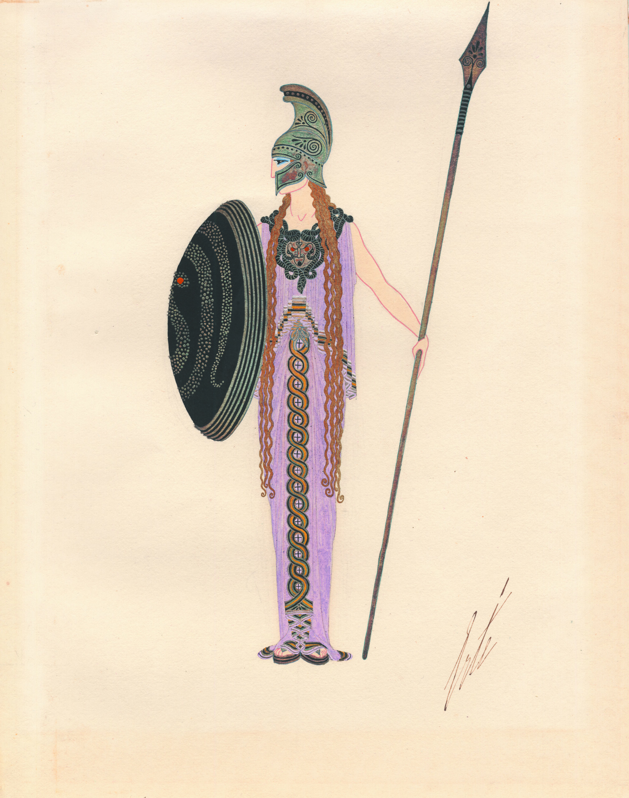 Athena, one of the Greek divinities in the scene "Le Bal des Arts" in the film Restlesl Sex